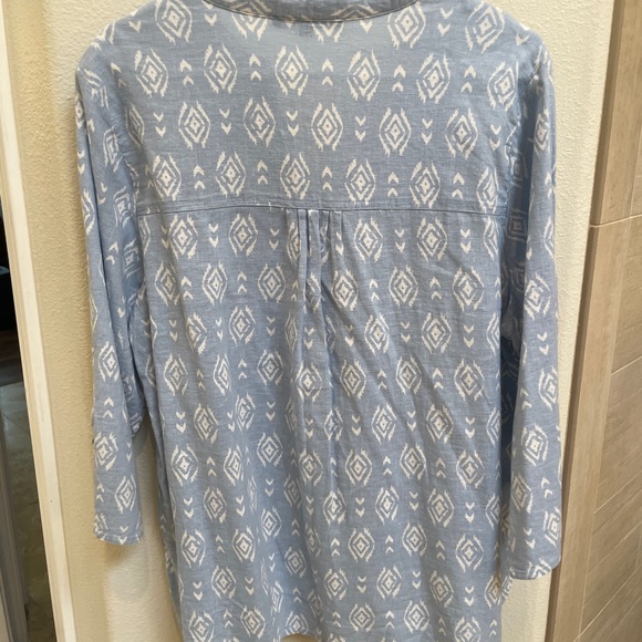 Ava Christina Women’s Linen Blend Tunic 1X - Picture 2 of 3